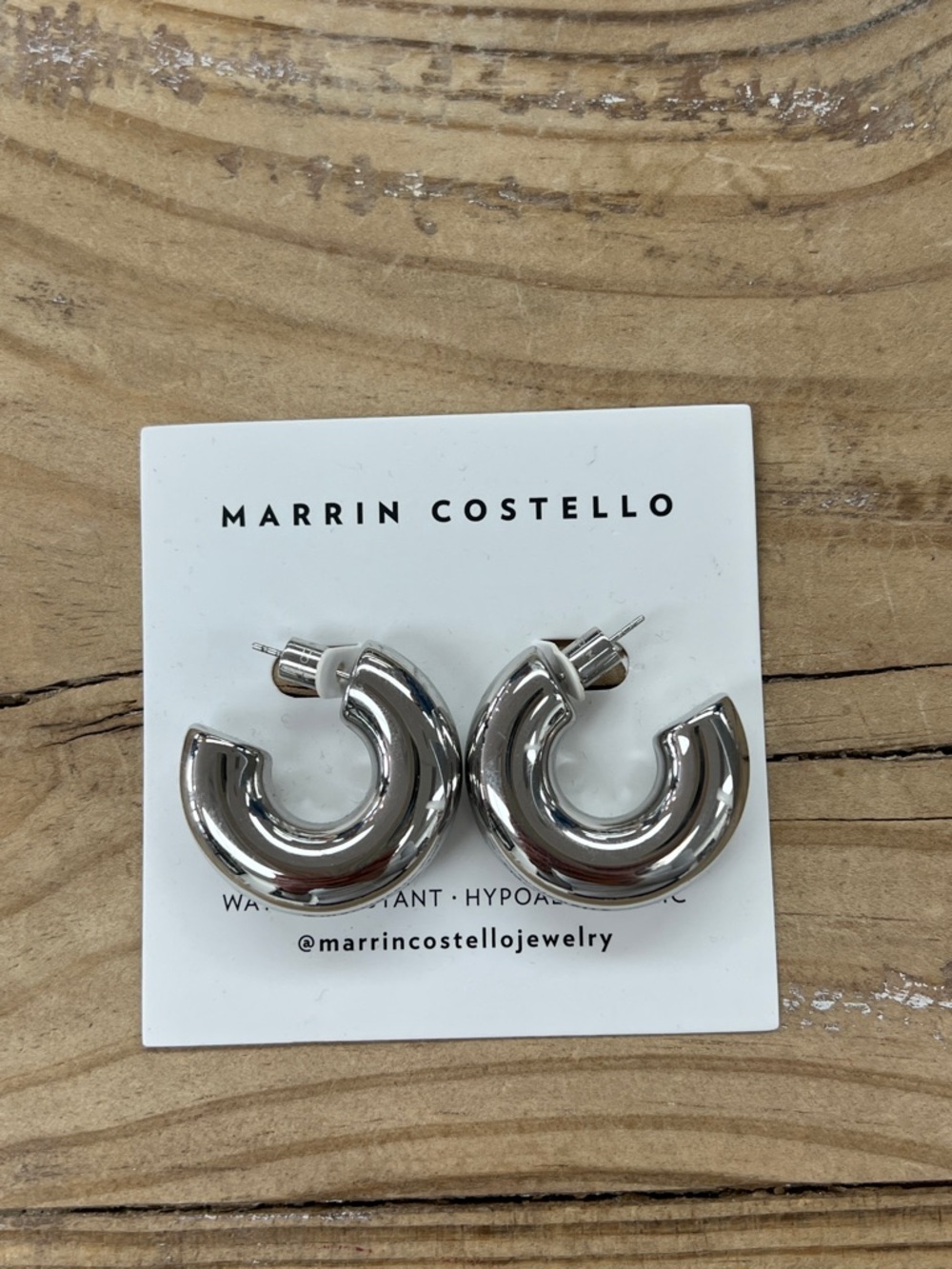Marrin Costello Silver Chunky Hoop Earrings